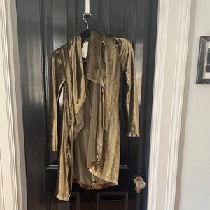 Vintage MaxMara Gold hooded  wrap dress